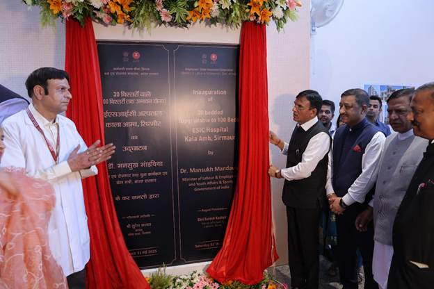 Dr. Mansukh Mandaviya Inaugurates Newly Constructed 30-Bedded ESIC Hospital in Kala Amb, Himachal Pradesh